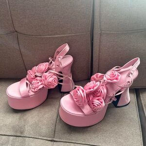 Sugar Thrillz ROSEY PIXIE QUEEN PLATFORM HEELS 💐